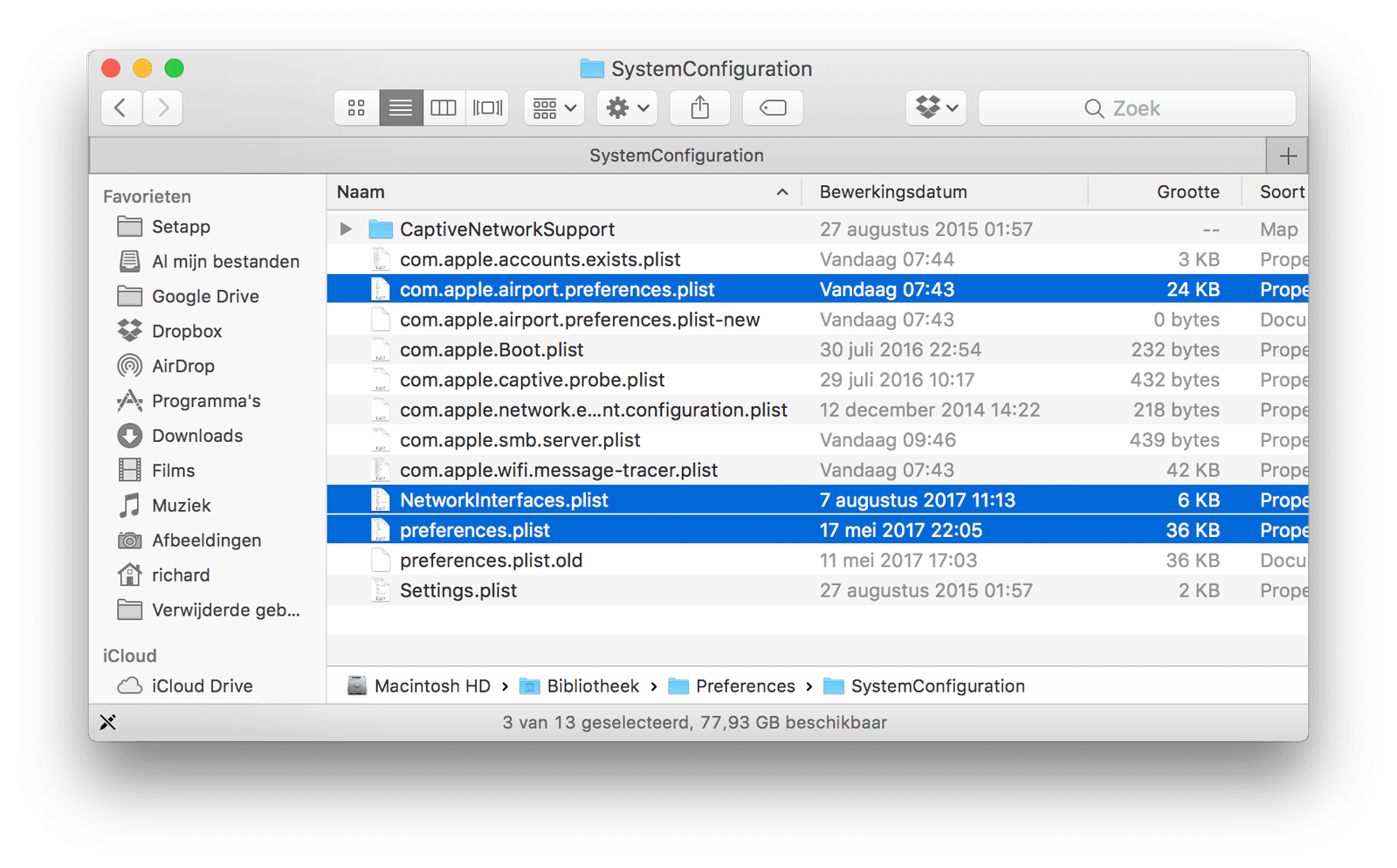 netwerkinstellingen mac os x