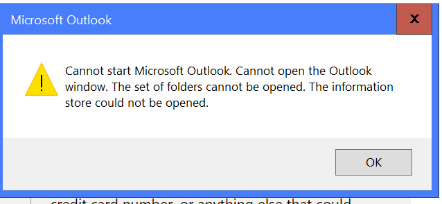 Outlook opent niet meer, Outlook opent niet meer?